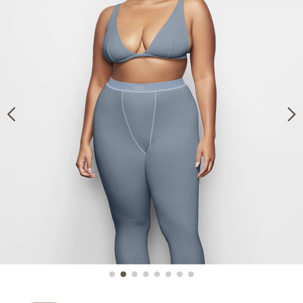 Skims full set - ribbed leggings, ribbed boxers, and ribbed tank top